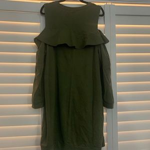 Olive Cold Shoulder Size 18 Dress